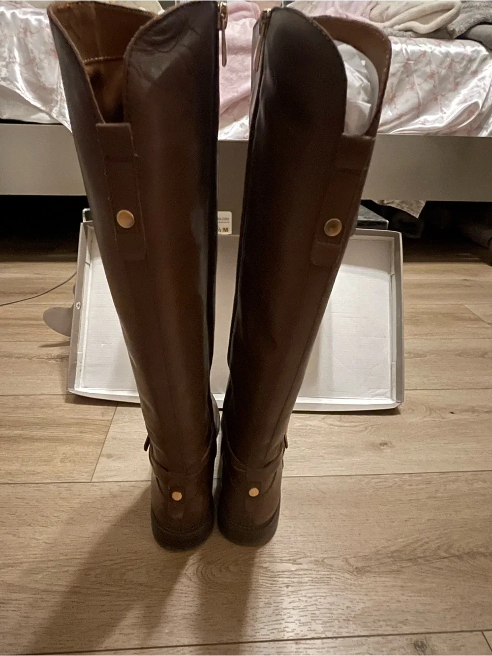 Franco Sarto Tall Over-the-Knee Boots in Dark Brown Leather